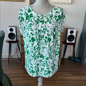 Green Floral Women's Top